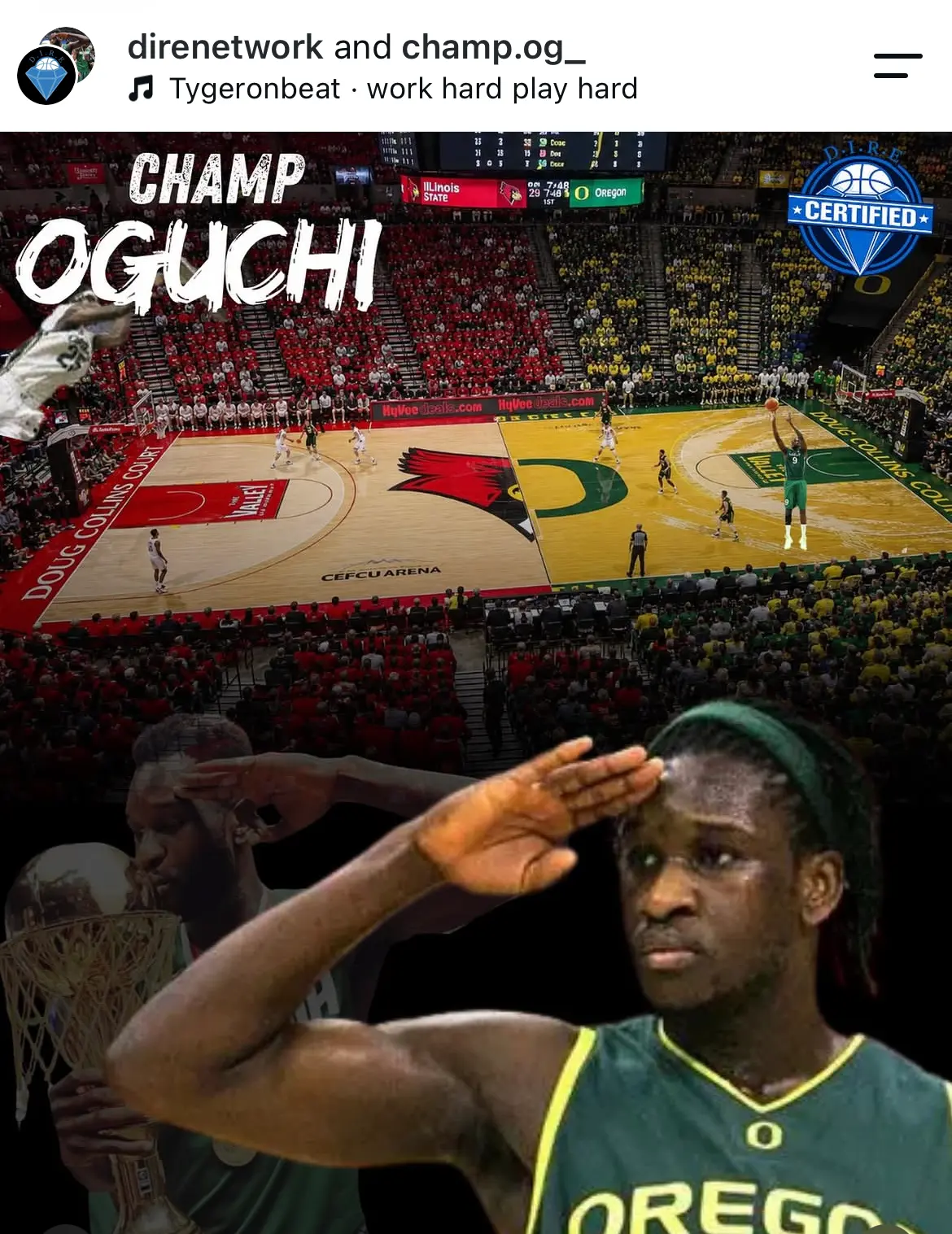 D.I.R.E. collaboration post featuring Champ Oguchi